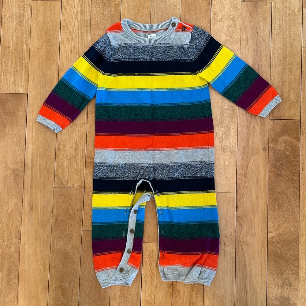 Baby Gap Striped Sweater Coveralls